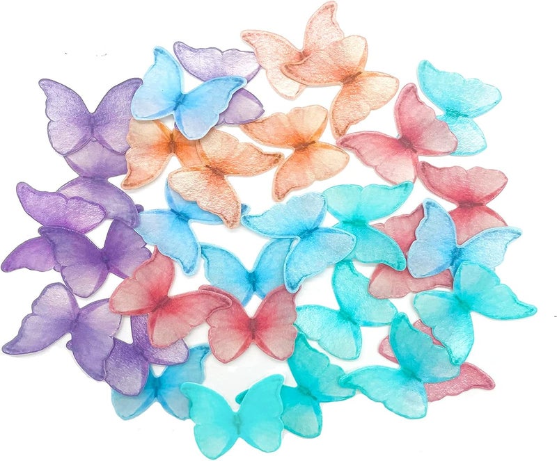 GEORLD Edible Wafer Paper Butterflies - Set of 48 - Image 2